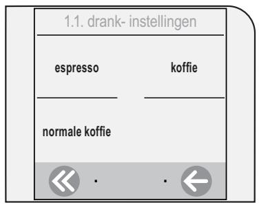 SAECO TALEA TOUCH - DRANKINSTELLINGEN - 1