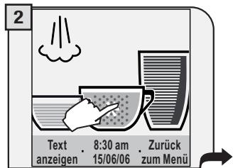 SAECO TALEA TOUCH - JEWEILS NUR EINEN MESSLÖFFEL GEMAHLENEN KAFFEE EINFÜLLEN. MIT DIESER FUNKTION BESTEHT NICT DIE MÖGLICHKEIT, ZWEI TASSEN KAFFEE GLEICHZEITIG AUSZUGEBEN. - 2