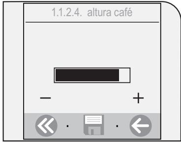 SAECO TALEA TOUCH - Neste menu sera possivel selectionar: - 1