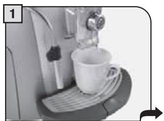 SAECO TALEA TOUCH - INTRODUZA SO UM MEDIDOR DE CAFÉ MOÍDO POR CADA VEZ. NÃO É POSSIVELDISTRIBUIR DOIS CAFÉS AO MESMO TEMPO. - 1