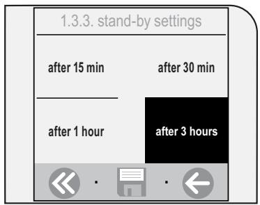 SAECO TALEA TOUCH - STAND-BY SETTINGS - 2