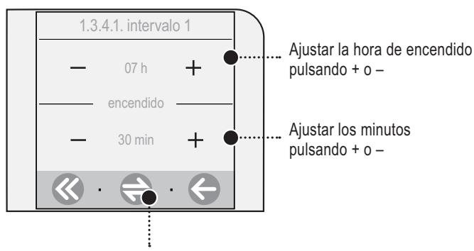 SAECO TALEA TOUCH - Configuración de un intervalo de encendido - 2