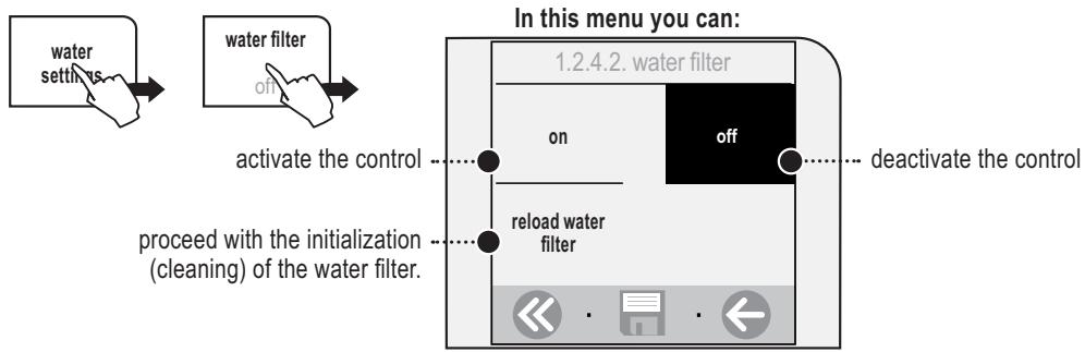 SAECO TALEA TOUCH - 《WATER FILTER》MENU - 1