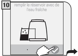 SAECO TALEA TOUCH - PENDANT CETTE OPÉRATION, LA PRÉSENCE D'UNE PERSONNE EST NÉCESSAIRE. ATTENTION! NE JAMAIS UTILISER DE VINAIGRE POUR DÉTARTRER LA MACHINE. - 11