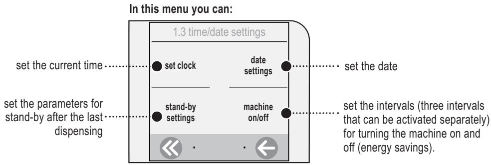 SAECO TALEA TOUCH - TIME/DATE SETTINGS - 1