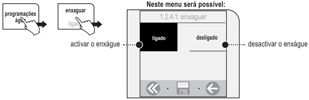 SAECO TALEA TOUCH - MENU «ENXAGUAR» - 1