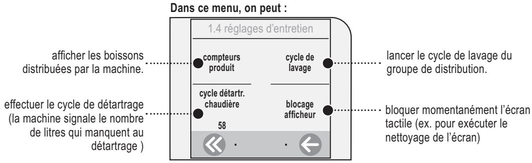 SAECO TALEA TOUCH - RéGLAGES D'ENTRETIEN - 1