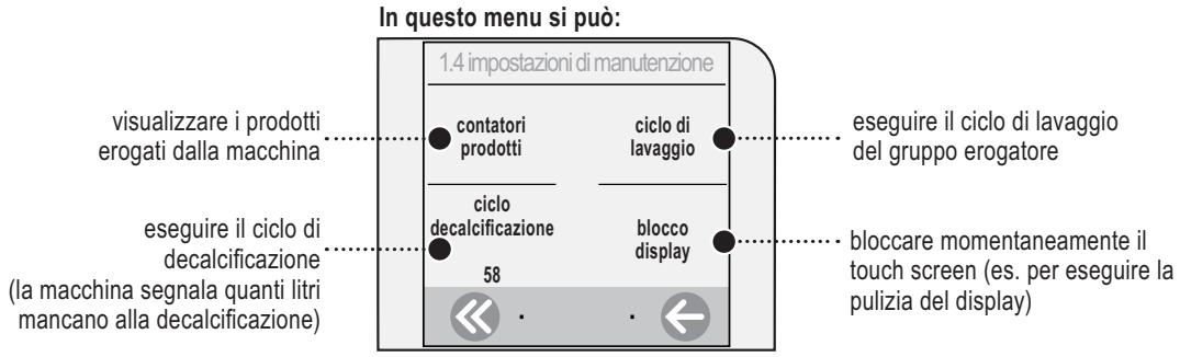 SAECO TALEA TOUCH - IMPOSTAZIONI DI MANUTENZIONE - 1