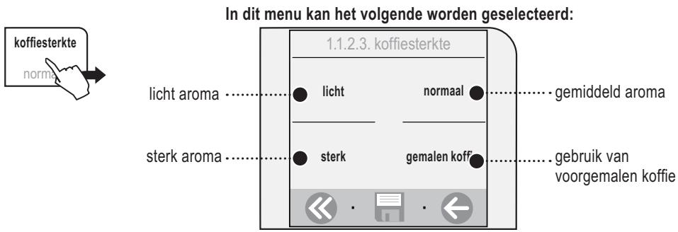 SAECO TALEA TOUCH - INSTELLING «OPTI-DOSE» VOOR DE KOFFIEAFGIFTE - 1