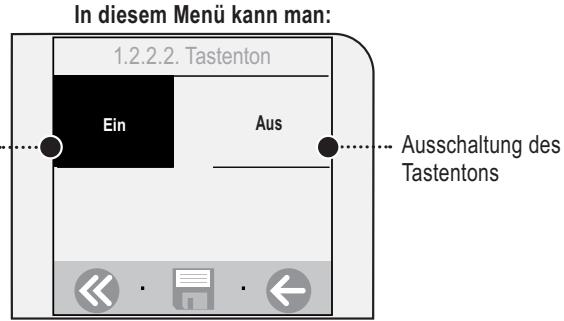 SAECO TALEA TOUCH - MENÜ «TASTENTON» - 3