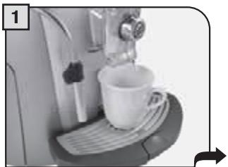 SAECO TALEA TOUCH - VERSER UNE SEULE MESURE DE CAFÉ MOULU À LA FOIS. IL EST IMPOSSIBLE DE DISTRIBUTUER DEUX CAFÉS EN MÉME TEMPS. - 1