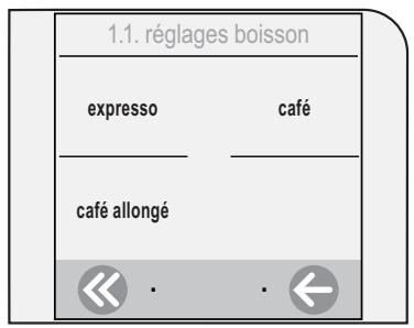 SAECO TALEA TOUCH - RéGLAGES BOISSONS - 1