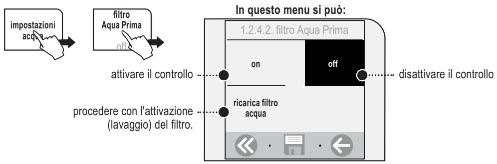 SAECO TALEA TOUCH - MENU «FILTRO ACQUA» - 1