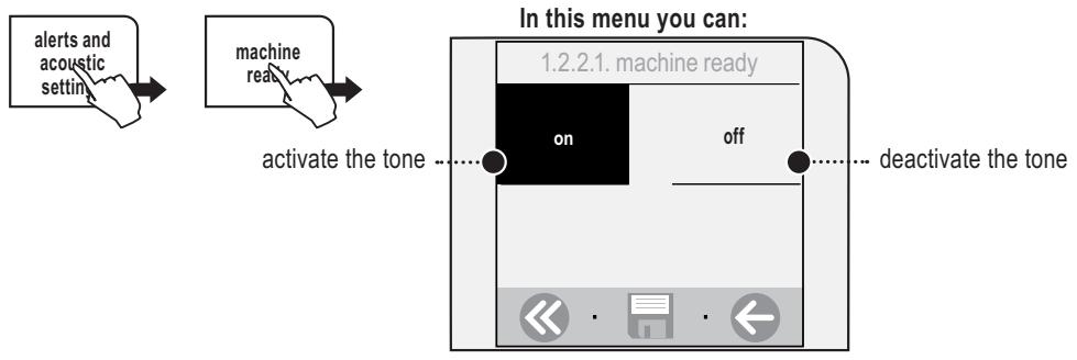 SAECO TALEA TOUCH - «READY MACHINE» MENU - 1