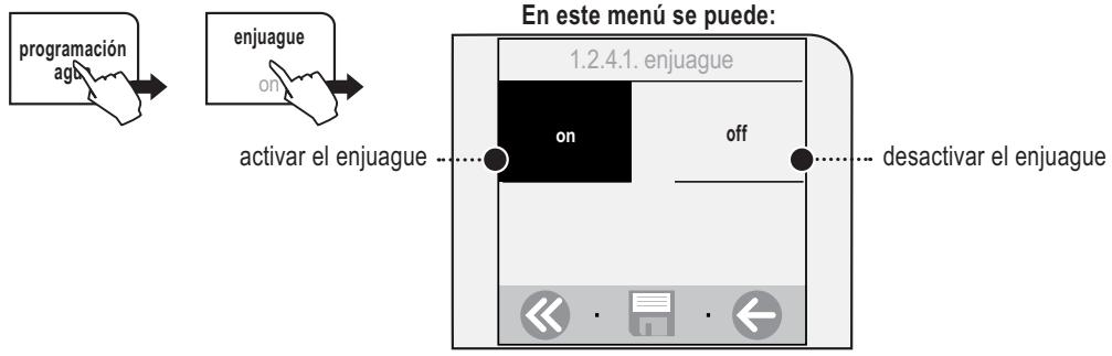 SAECO TALEA TOUCH - MENU «ENJUAGUE» - 1