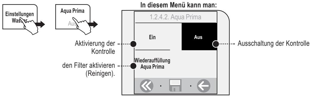SAECO TALEA TOUCH - MENU «AQUA PRIMA» - 1