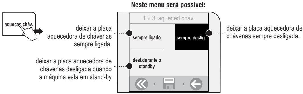 SAECO TALEA TOUCH - MENU «PLACA AQUECEDORA DE CHÁVENAS» - 1