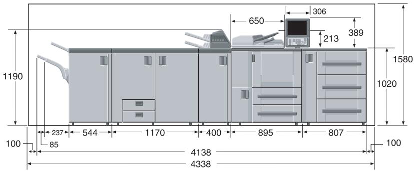 KONICA MINOLTA BIZHUB PRO 1050 1050E - Encombrement - 7