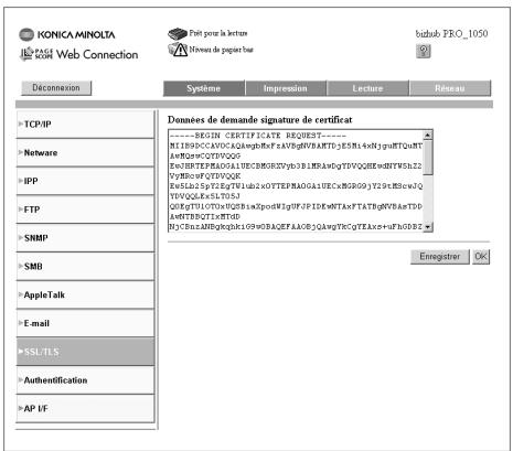 KONICA MINOLTA BIZHUB PRO 1050 1050E - Demander un certificate - 4