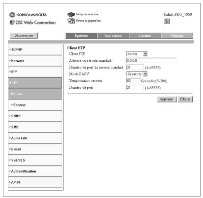KONICA MINOLTA BIZHUB PRO 1050 1050E - Client FTP - 1