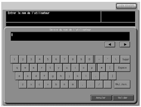KONICA MINOLTA BIZHUB PRO 1050 1050E - À propos des touches de l'écran de saisie des caractères - 1