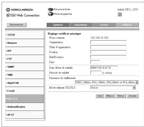 KONICA MINOLTA BIZHUB PRO 1050 1050E - Demander un certificat pour voir les informations - 6