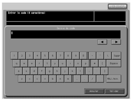 KONICA MINOLTA BIZHUB PRO 1050 1050E - Entre le code d'accès. - 1