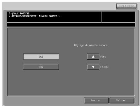 KONICA MINOLTA BIZHUB PRO 1050 1050E - Activer/Désactiver signal sonore/Niveau - 3