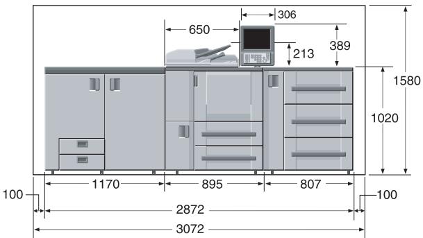 KONICA MINOLTA BIZHUB PRO 1050 1050E - Encombrement - 9