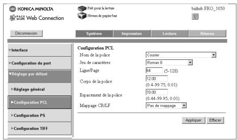 KONICA MINOLTA BIZHUB PRO 1050 1050E - Configuration PCL - 1