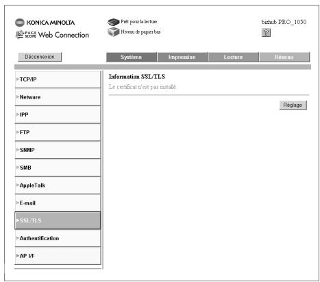 KONICA MINOLTA BIZHUB PRO 1050 1050E - Demander un certificate - 1