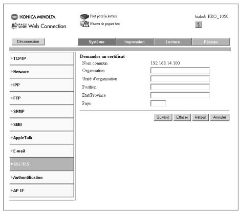 KONICA MINOLTA BIZHUB PRO 1050 1050E - Demander un certificat pour voir les informations - 3