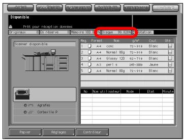 KONICA MINOLTA BIZHUB PRO 1050 NETWORK SCANNER - Espace insuffisant sur le disque dur interne du copieur (HDD-A) - 1