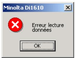 KONICA MINOLTA DI1610 TWAIN - Erreur de lecture de données - 1