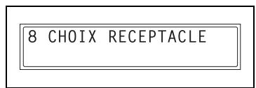 KONICA MINOLTA DI1611FAX - Spécification du réglage “CHOIX RECEPTACLE” - 1
