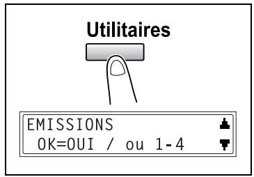 KONICA MINOLTA DI1611FAX - Selectionner le menu "EMISSIONS" - 1