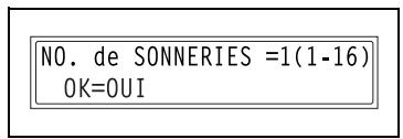 KONICA MINOLTA DI1611FAX - Paramétrage du "NO. de SONNERIES" - 2