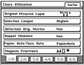 KONICA MINOLTA DI620 - Fonctions Choix Utilisateur - 1