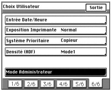 KONICA MINOLTA DI620 - Sélectionner la fonction Contrôle Département - 4