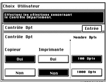 KONICA MINOLTA DI620 - Sélectionner la fonction Contrôle Département - 7
