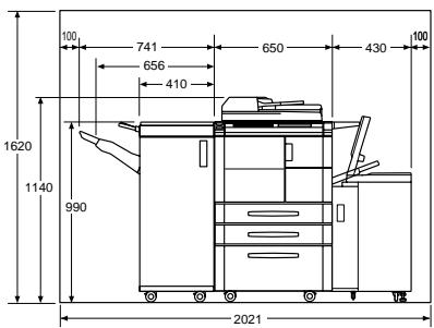 KONICA MINOLTA DI650 - Endommagement du système occasionné par une mauvaise appréciation de l'encombrement - 3