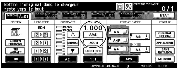 KONICA MINOLTA DI650 - Activer le taux de restitution automatique (AMS) - 1