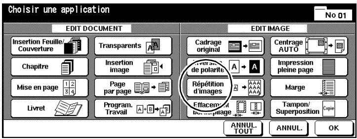 KONICA MINOLTA DI650 - Façon de procédé : Utiliser la répétition d'images - 1