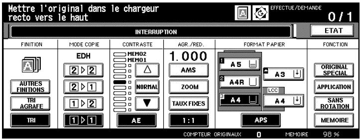 KONICA MINOLTA DI650 - Interrompre un travail de copie - 1