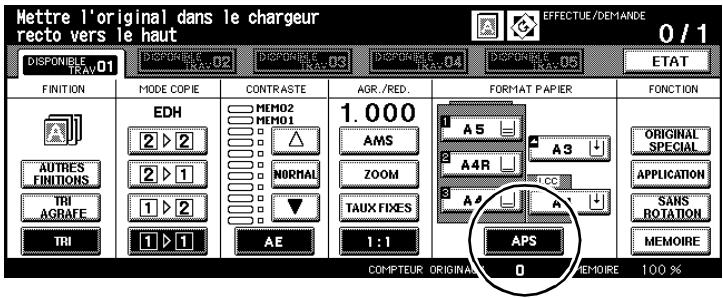 KONICA MINOLTA DI650 - Activer la sélection automatique du papier (APS) - 1