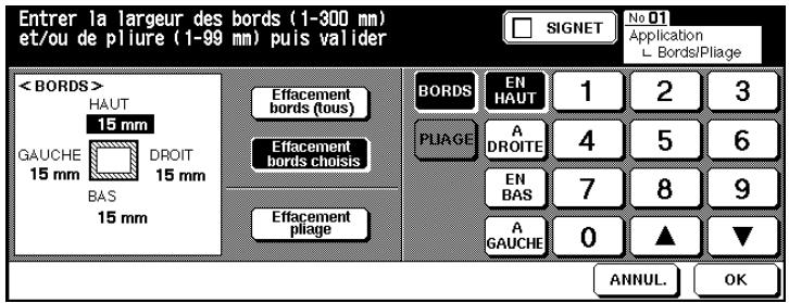 KONICA MINOLTA DI650 - Façon de procéder : Utiliser l'effacement bords/pllage - 2