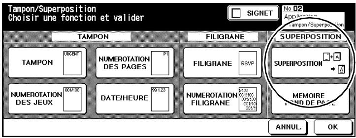 KONICA MINOLTA DI650 - Facon de proceser : Utiliser la superposition d'images - 2