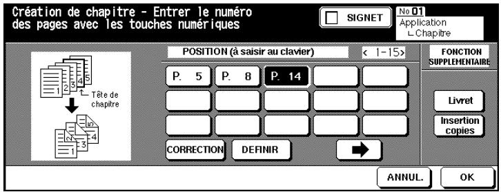 KONICA MINOLTA DI650 - Facon de proceder : Creer des chapitres - 2