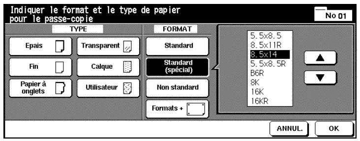 KONICA MINOLTA DI650 - Déterminer le type/format de papier pour l'introduction manuelle - 1