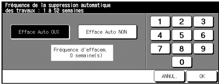 KONICA MINOLTA DI650 - Fréquence de la suppression automatique des travaux - 1